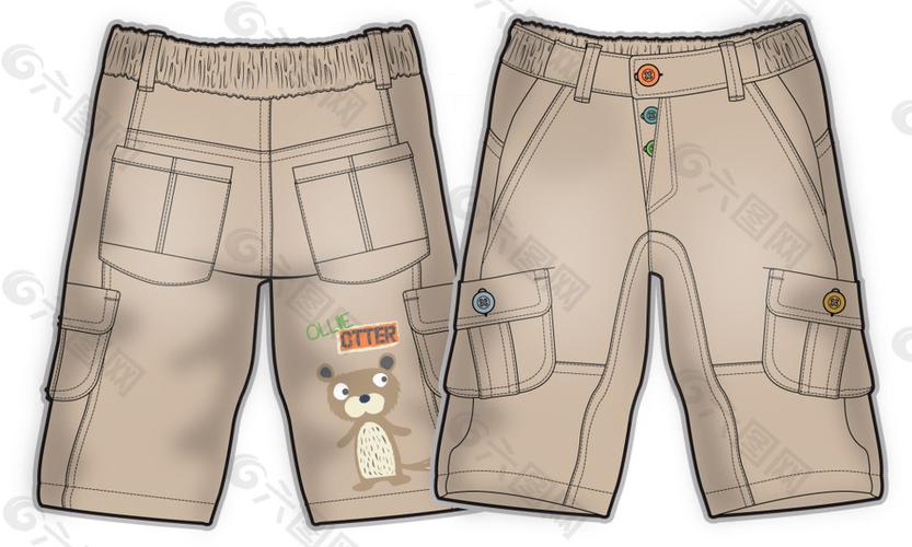休闲裤彩色婴儿服装设计矢量素材产品工业素材免费下载(图片编号